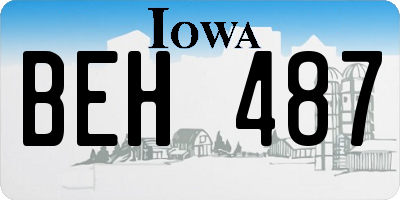 IA license plate BEH487