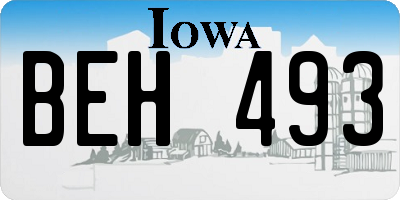 IA license plate BEH493