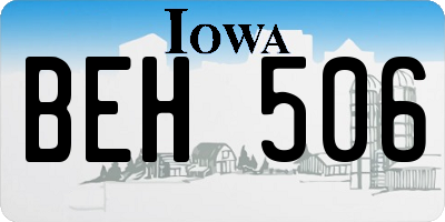 IA license plate BEH506