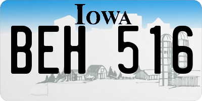 IA license plate BEH516