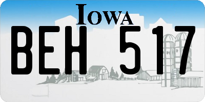 IA license plate BEH517