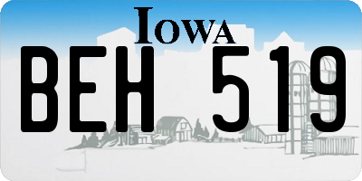IA license plate BEH519