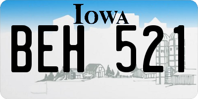 IA license plate BEH521