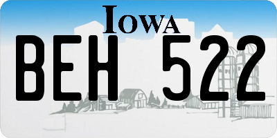 IA license plate BEH522