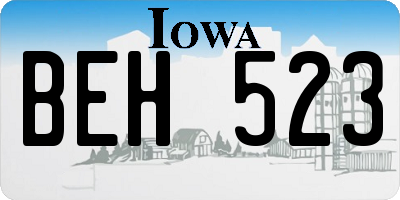 IA license plate BEH523