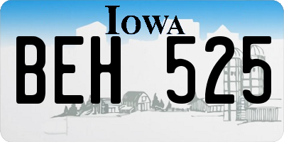 IA license plate BEH525