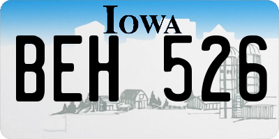 IA license plate BEH526