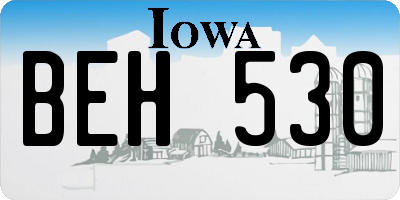 IA license plate BEH530