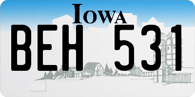IA license plate BEH531