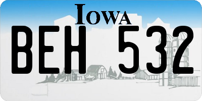 IA license plate BEH532