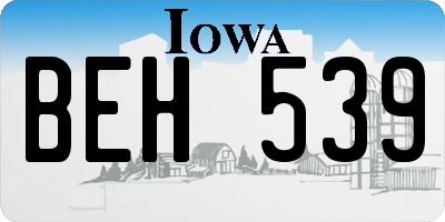 IA license plate BEH539