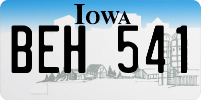 IA license plate BEH541