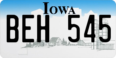 IA license plate BEH545