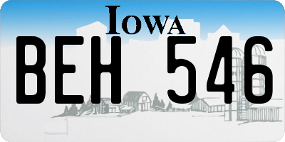 IA license plate BEH546