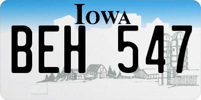 IA license plate BEH547