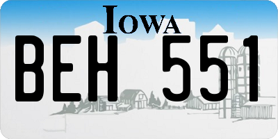 IA license plate BEH551