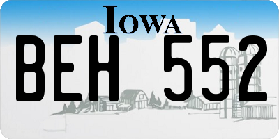 IA license plate BEH552