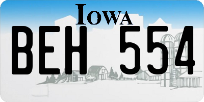 IA license plate BEH554
