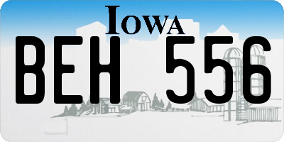 IA license plate BEH556