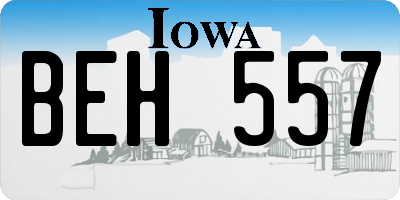 IA license plate BEH557