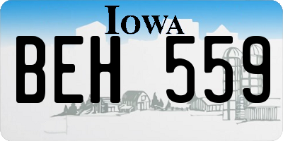 IA license plate BEH559