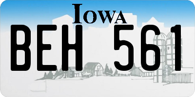 IA license plate BEH561