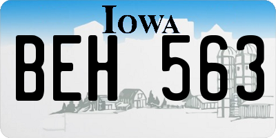 IA license plate BEH563