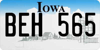 IA license plate BEH565