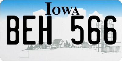IA license plate BEH566
