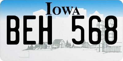 IA license plate BEH568