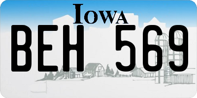 IA license plate BEH569