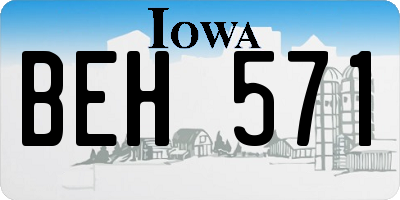 IA license plate BEH571