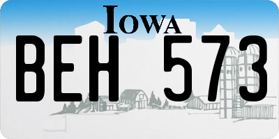 IA license plate BEH573