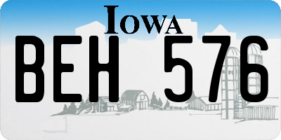 IA license plate BEH576