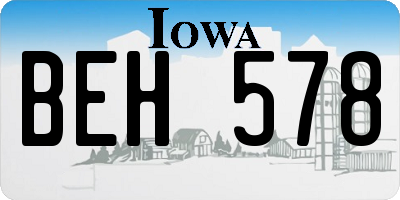 IA license plate BEH578