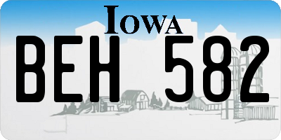 IA license plate BEH582