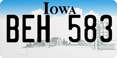 IA license plate BEH583