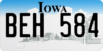 IA license plate BEH584