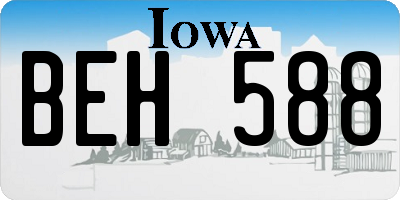 IA license plate BEH588