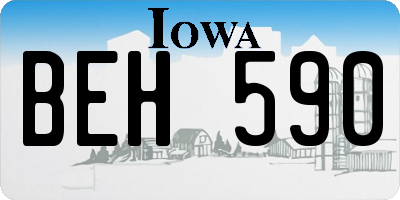 IA license plate BEH590