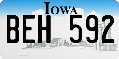IA license plate BEH592