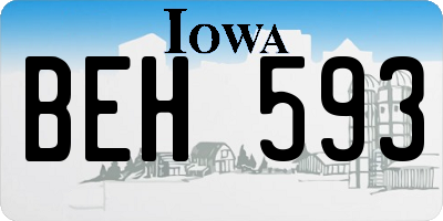 IA license plate BEH593