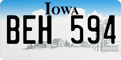IA license plate BEH594