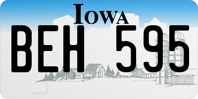 IA license plate BEH595