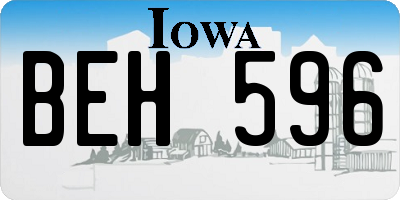 IA license plate BEH596