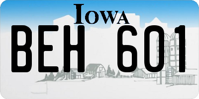 IA license plate BEH601