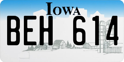 IA license plate BEH614