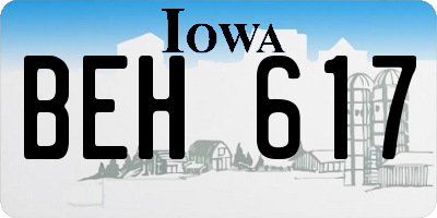 IA license plate BEH617