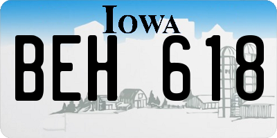 IA license plate BEH618