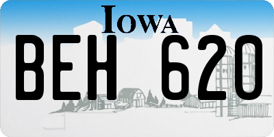 IA license plate BEH620